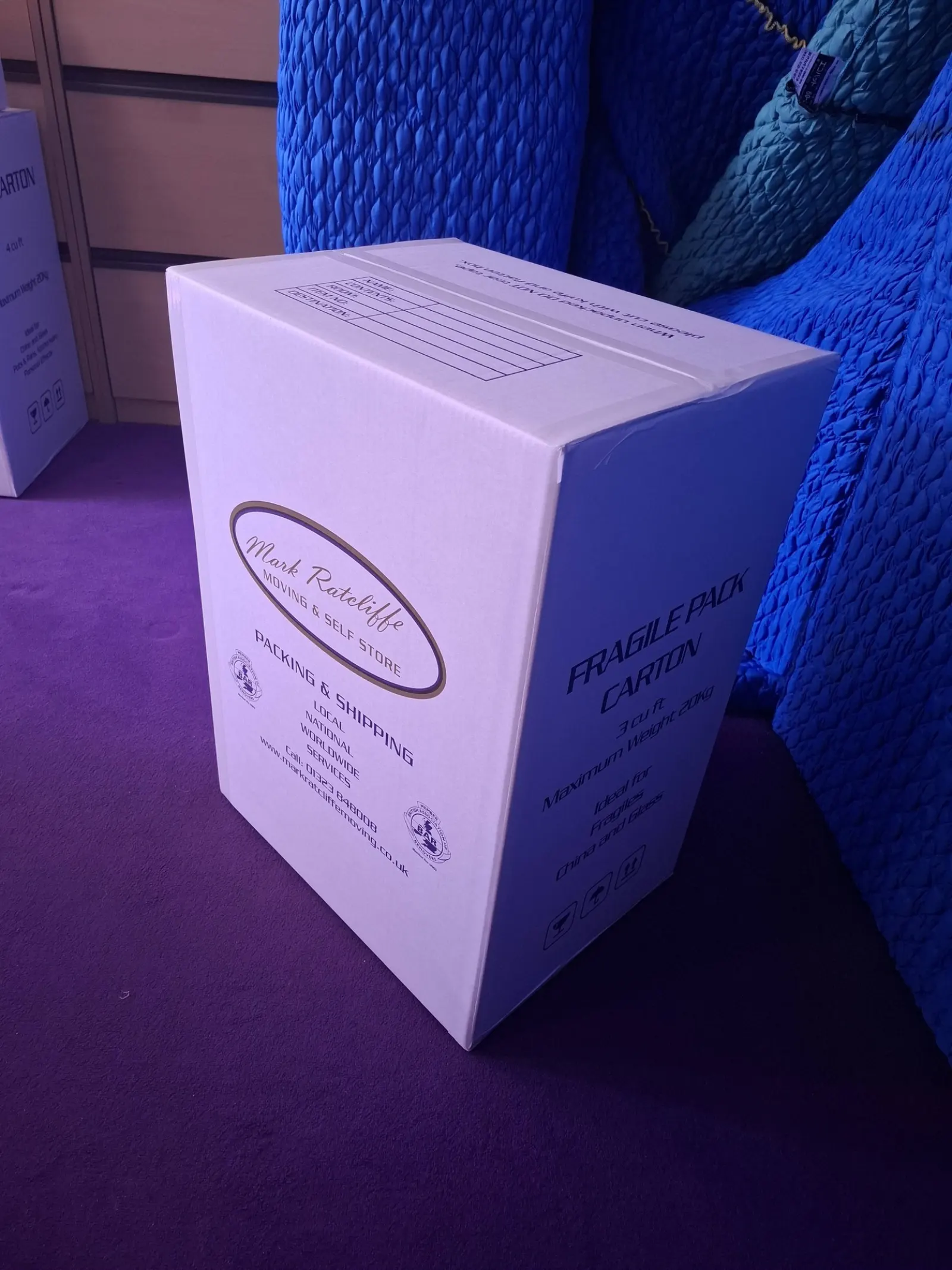 Standard Mark Ratcliffe 3 cubic foot removals carton